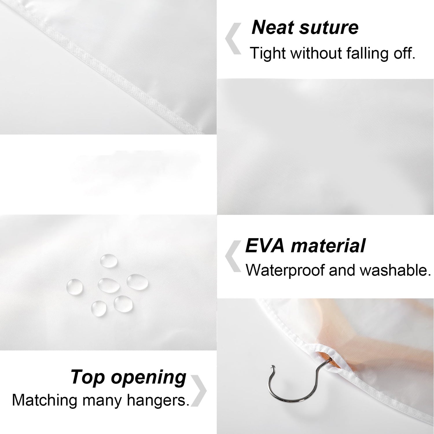 Short Hanging Garment Storage Cover Pack of 5 (60 × 80 cm)