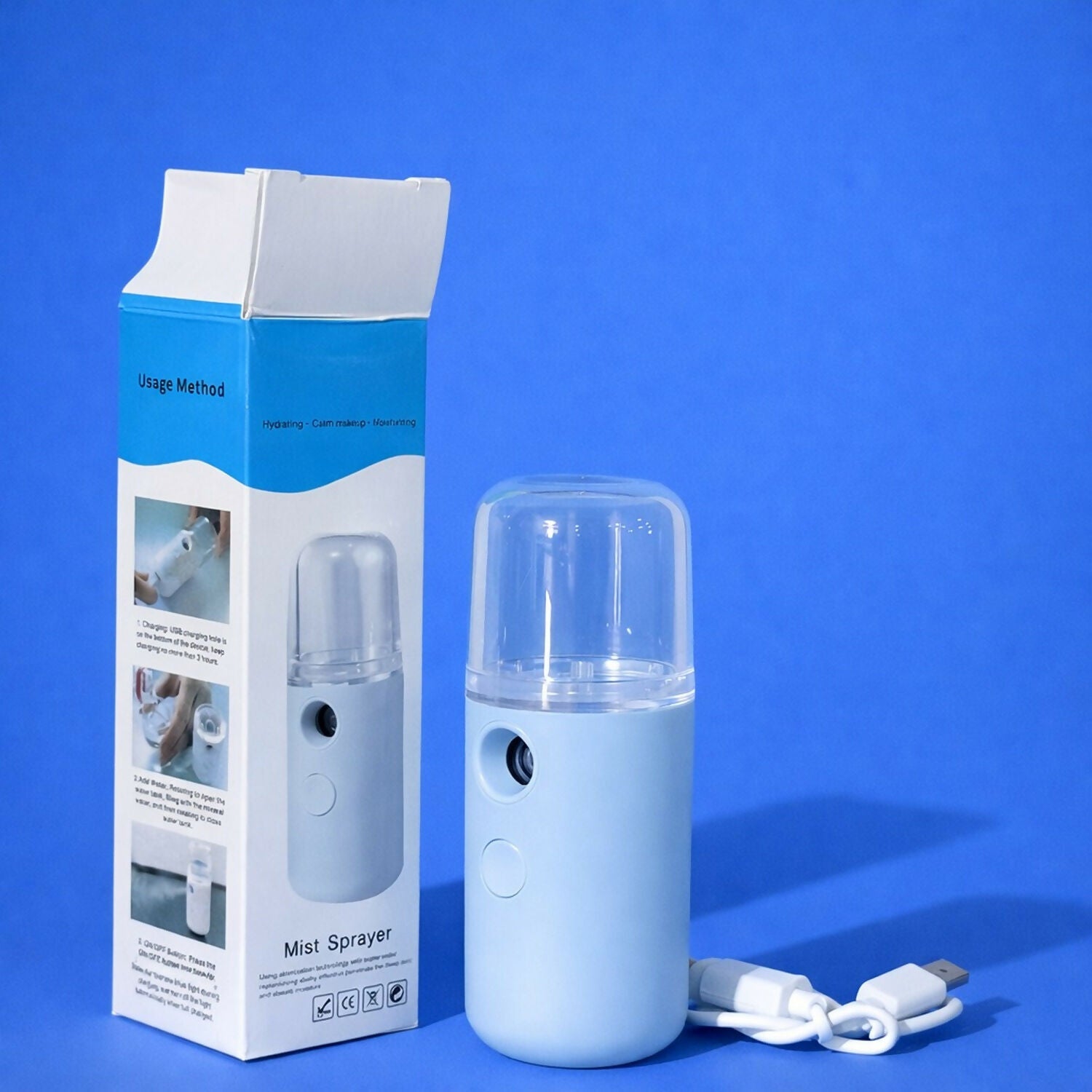 USB Rechargeable Nano Mist Sprayer Facial Humidifier for Face & Skin Care