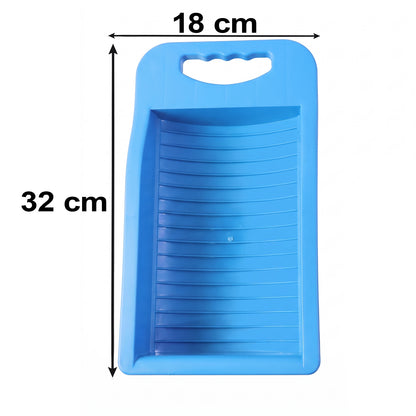 Portable Plastic Mini Washing Board with Soap Holder for Socks Laundry (1 Pc)