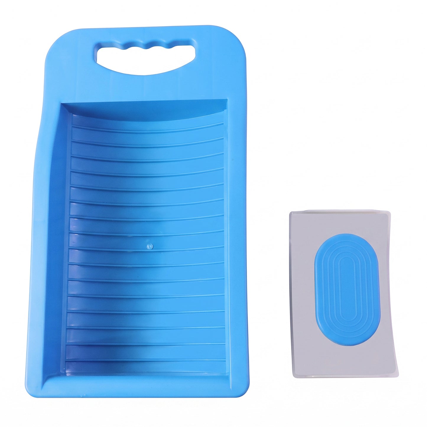 Portable Plastic Mini Washing Board with Soap Holder for Socks Laundry (1 Pc)