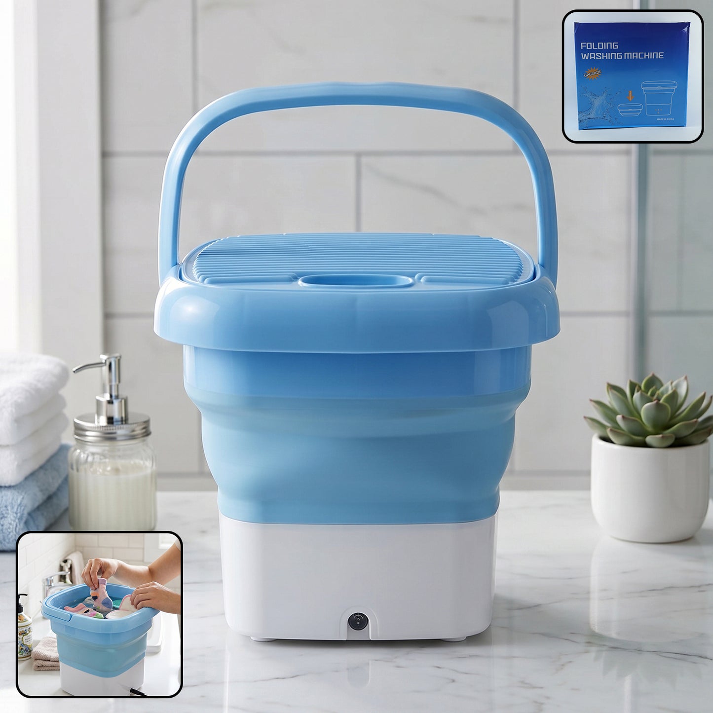 Folding Washing Machine, Mini Portable Washing Machine (1 Pc)