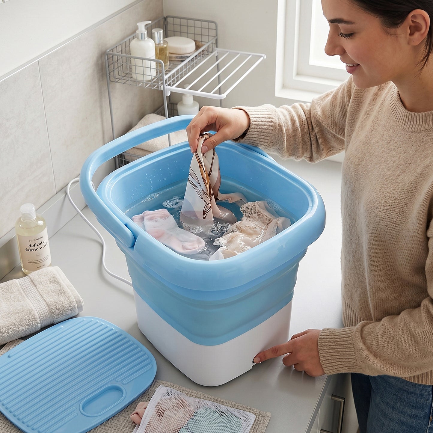 Folding Washing Machine, Mini Portable Washing Machine (1 Pc)