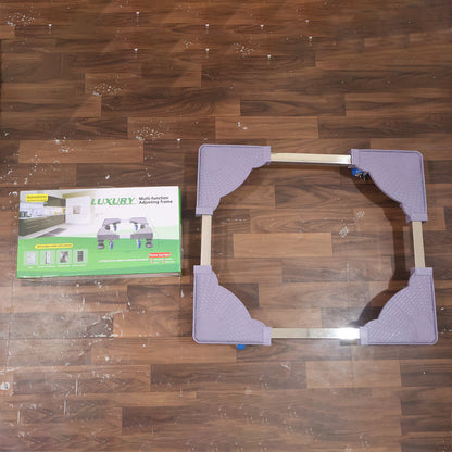 Adjustable Fridge and Washing Machine Stand with Wheels Movable Base (1 Pc)