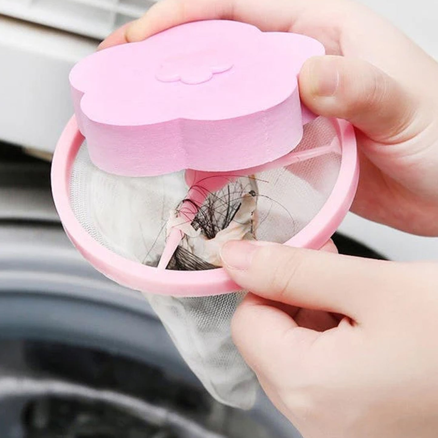 Lint and hair collector mesh bag for washing machine