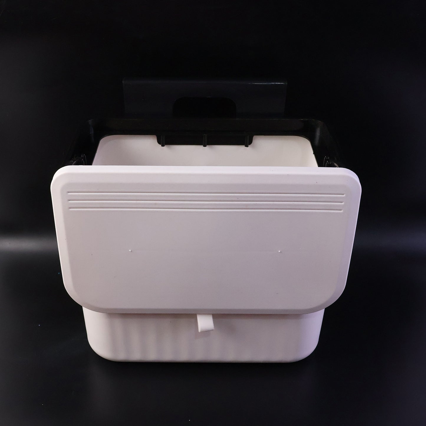 Portable Kitchen Dustbin hanging on cabinet door