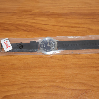 Stylish Analog Wrist Watch with Blue Dial, Black Silicone Strap & Open-Heart Mechanical Design