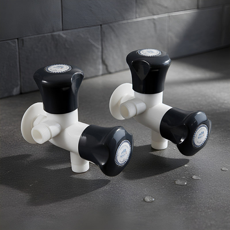 Premium Two-Way Angle Cock Set for Water Control 2Pc