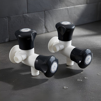 Premium Two-Way Angle Cock Set for Water Control 2Pc