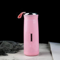 400ml Pink Glass Water Bottle – Leakproof & BPA-Free