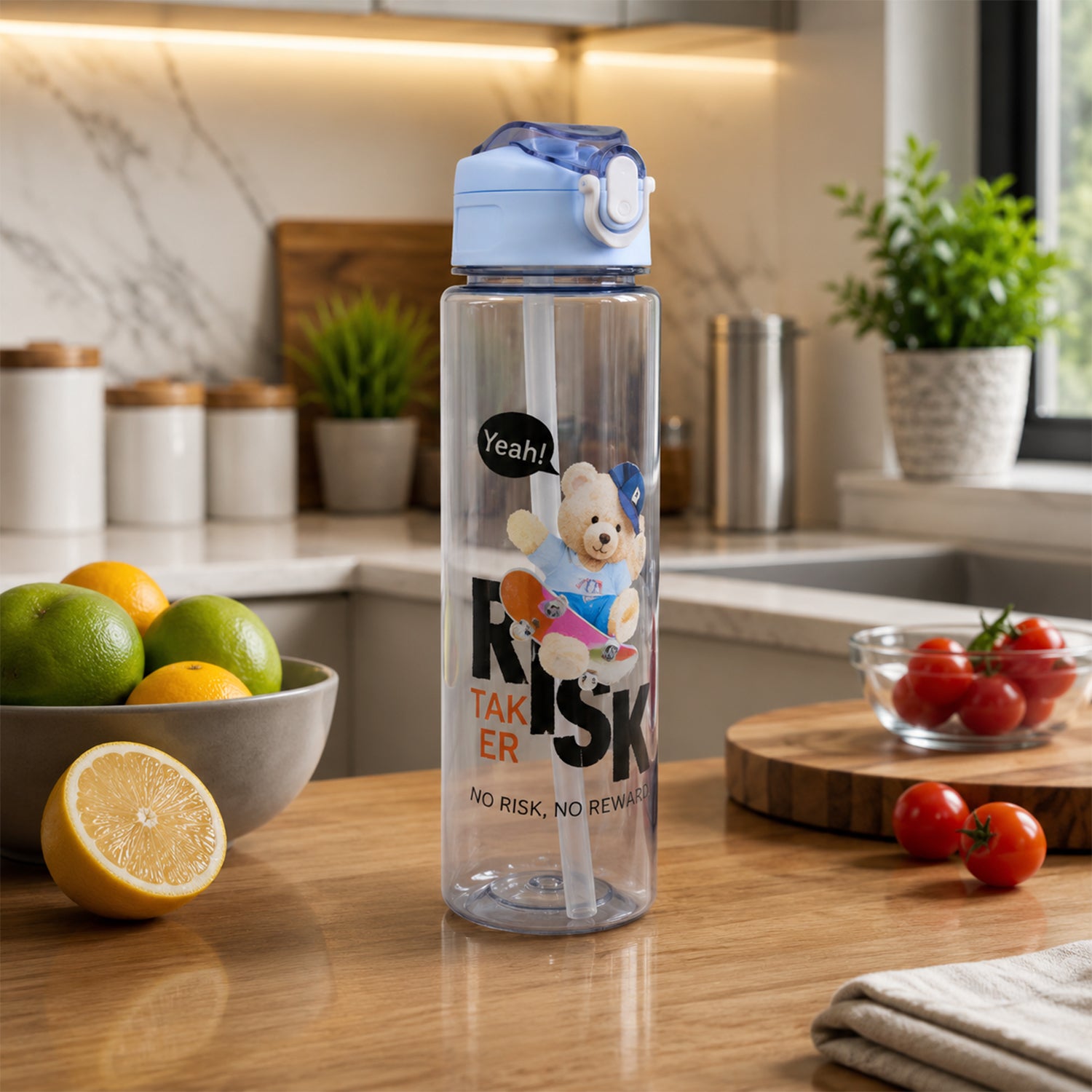 Water Bottle Set of 3 for Travel with Leak Proof Lids (3 Pc)