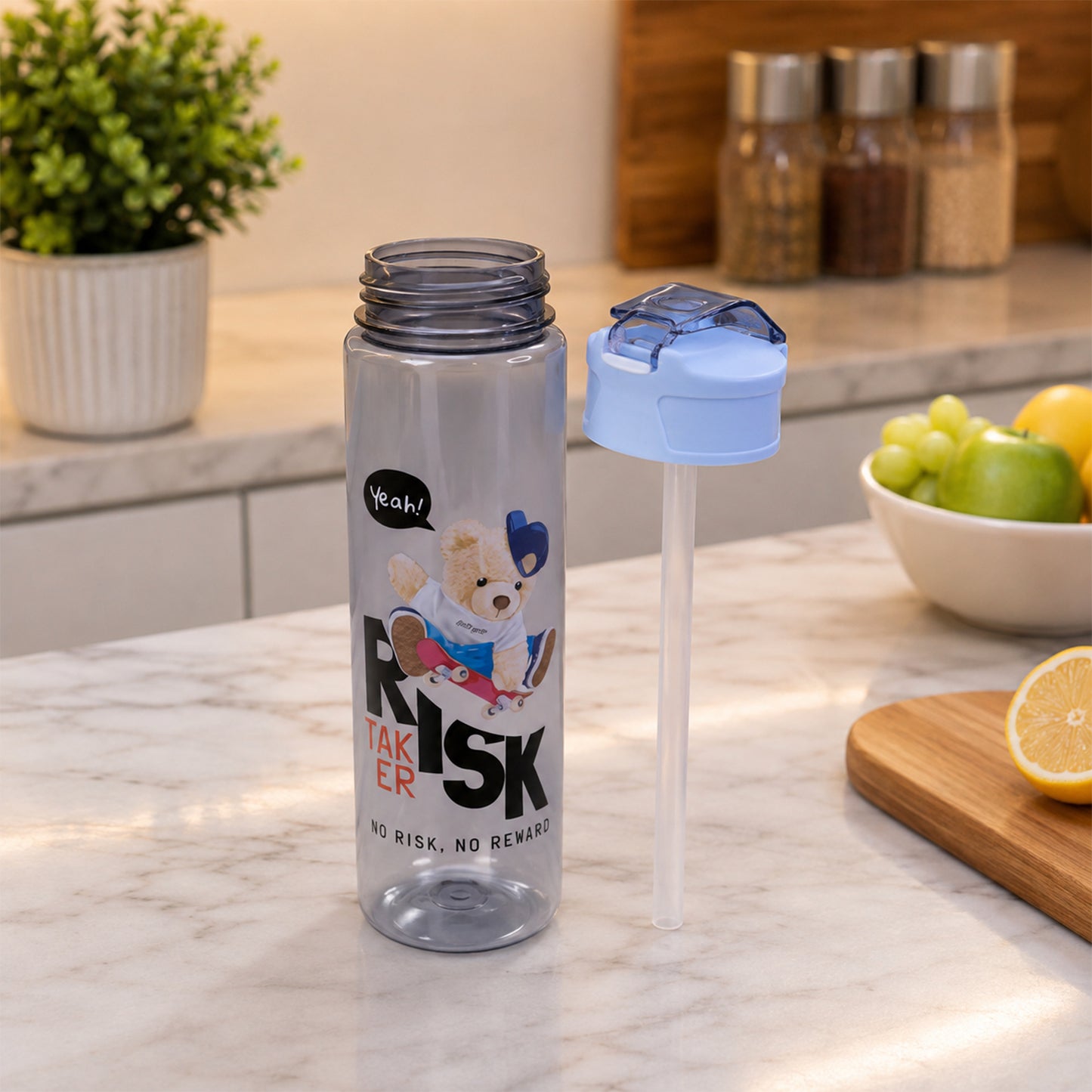 Water Bottle Set of 3 for Travel with Leak Proof Lids (3 Pc)