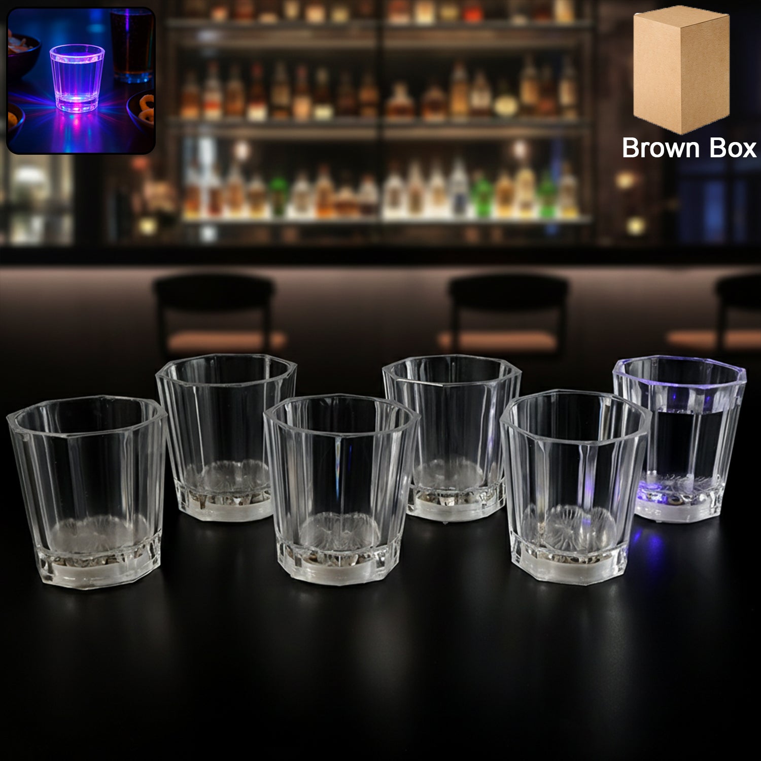 Premium LED Shot Glass (Set of 6 Pc)
