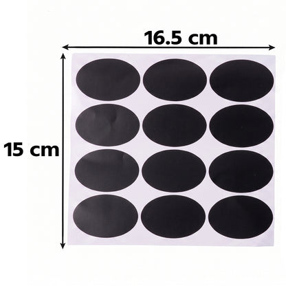 Oval Chalkboard Sticker Labels with Marker Pen, Reusable Jar Labels (1 Set)