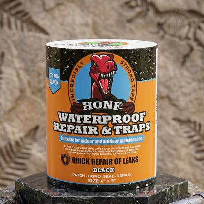 Waterproof black tape used for outdoor repair jobs.