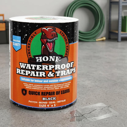 Wide roll of waterproof seal tape suited for plumbing and surface repairs.