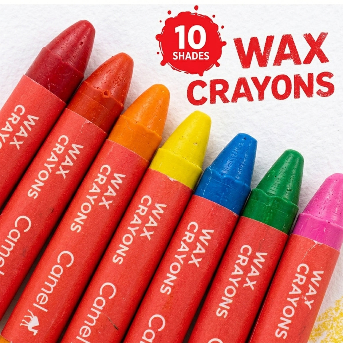 Camel Wax Crayons 10 Shades