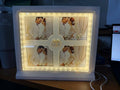 White LED Photo Frame Collage – Elegant 4-Photo Display with Warm Light