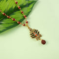 Shiva Trishul Pendant – Spiritual Rudraksha Mala Necklace
