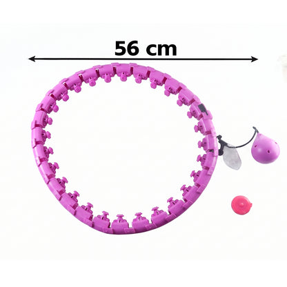 Smart Fitness Hula Hoop with Weighted Ball Detachable Waist Exerciser (1 Pc)