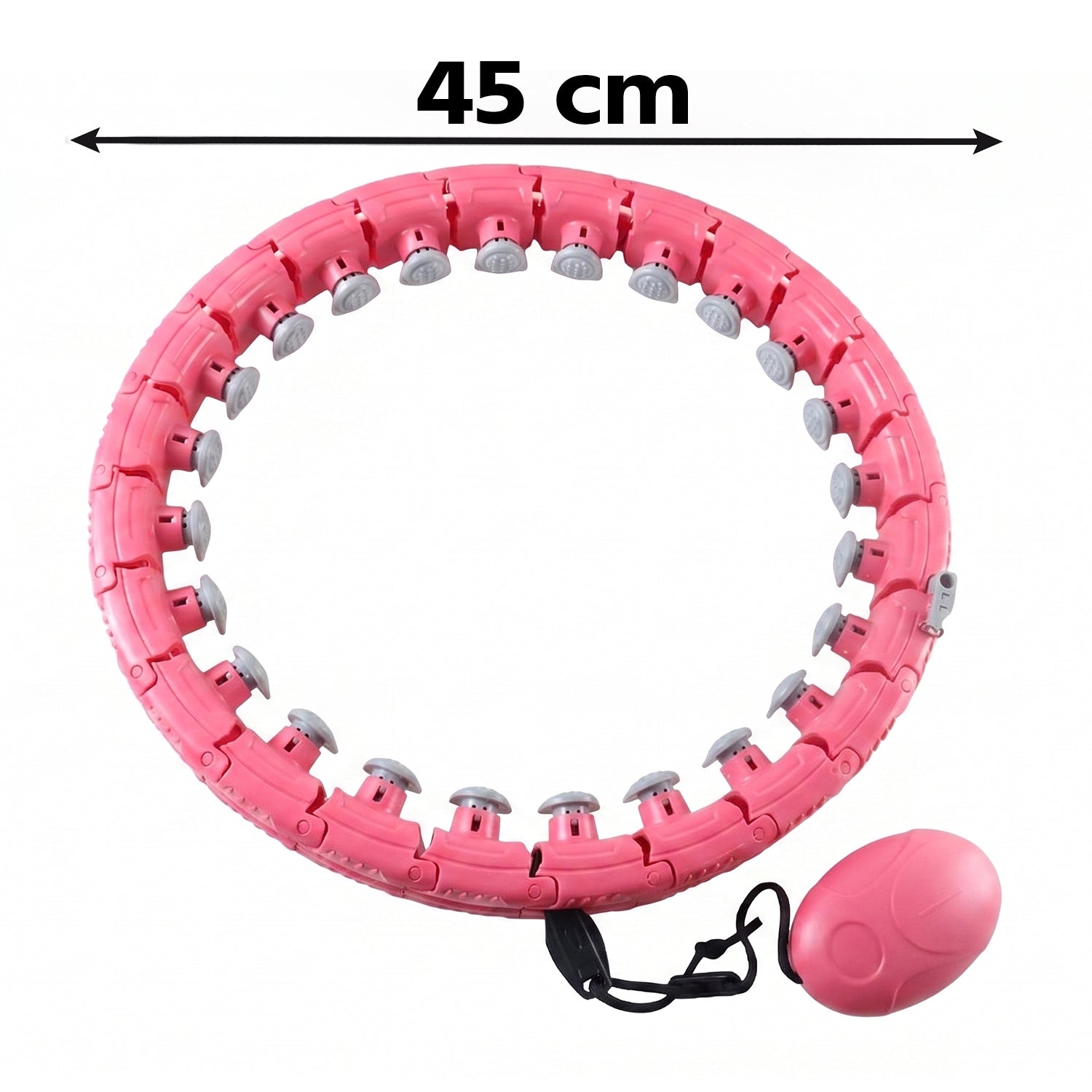 Adjustable Smart Weighted Hula Hoop with Massage Ball for Waist Slimming (1 Pc)