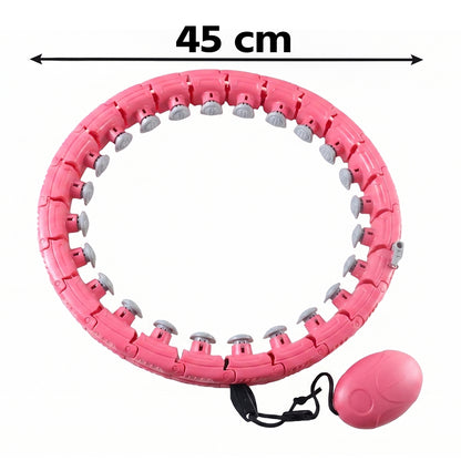 Adjustable Smart Weighted Hula Hoop with Massage Ball for Waist Slimming (1 Pc)