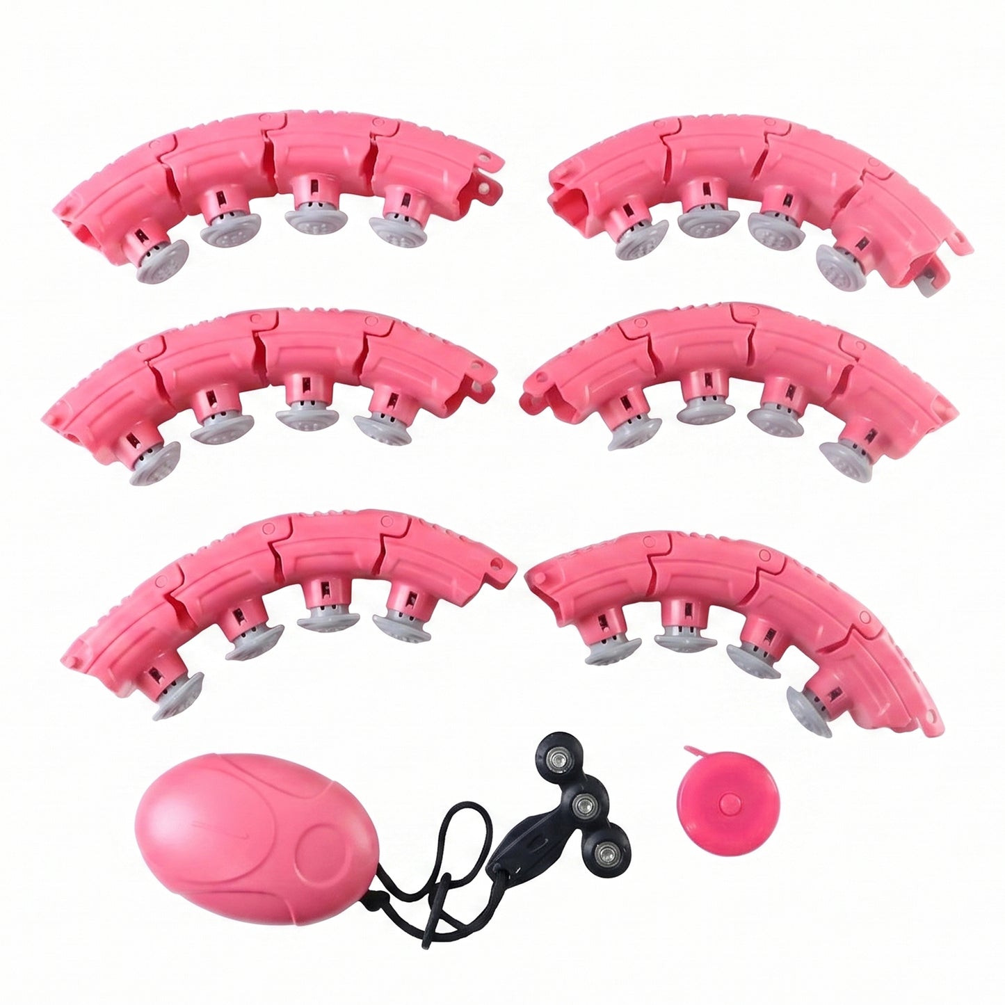 Adjustable Smart Weighted Hula Hoop with Massage Ball for Waist Slimming (1 Pc)