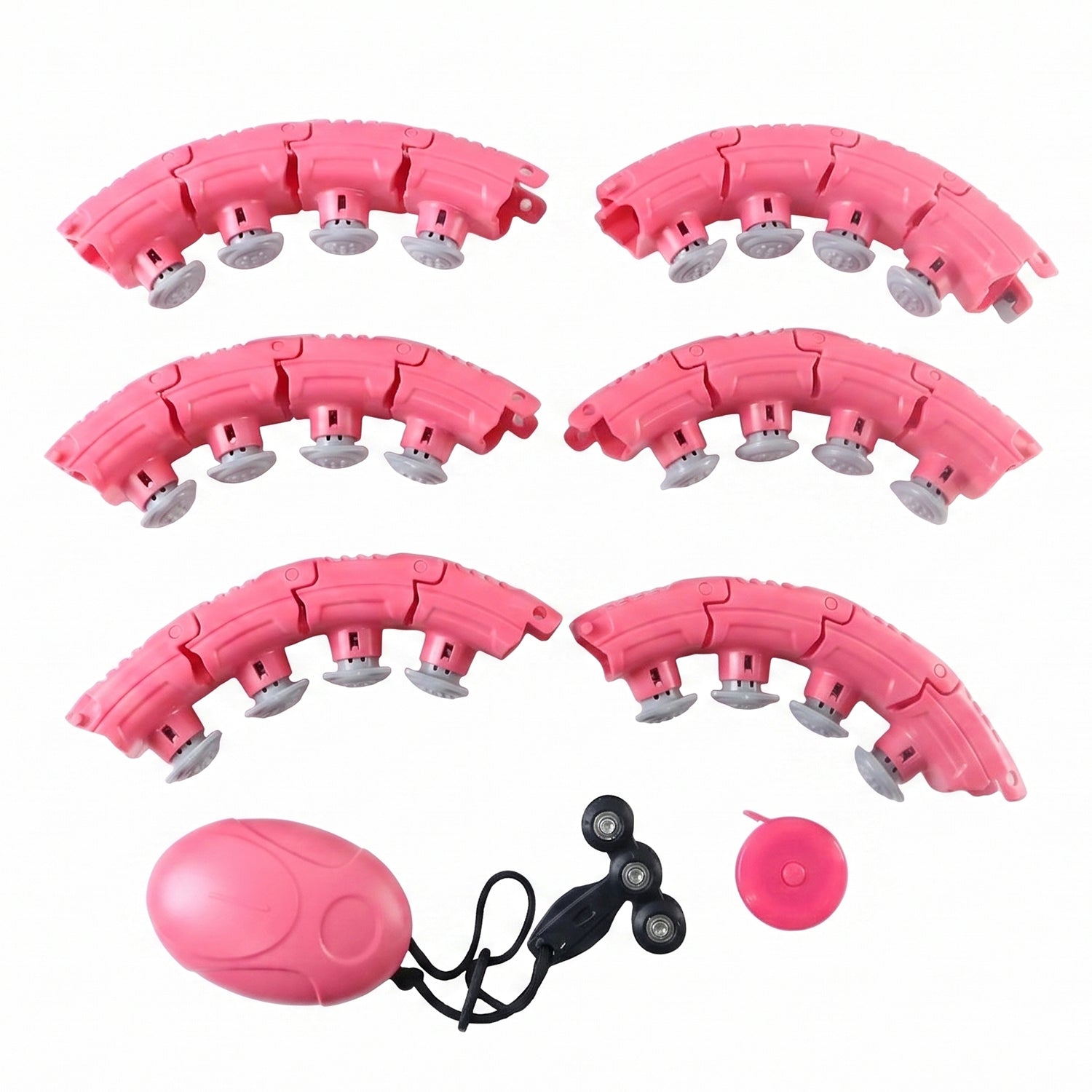 Adjustable Smart Weighted Hula Hoop with Massage Ball for Waist Slimming (1 Pc)