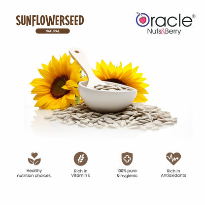 Oracle Natural Premium Sunflower Seeds 250gm – Rich in Vitamin E, Antioxidants & Protein – Healthy Superfood Snack for Energy, Immunity & Skin Care