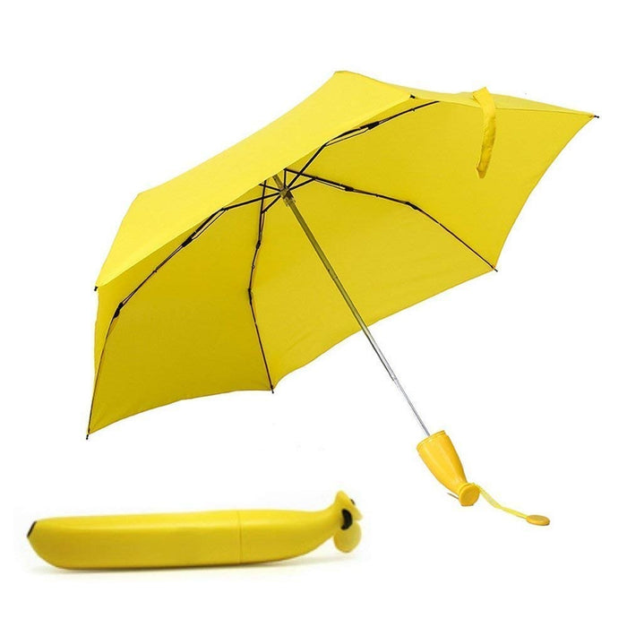 Stylish Banana Shaped Mini Foldable Umbrella