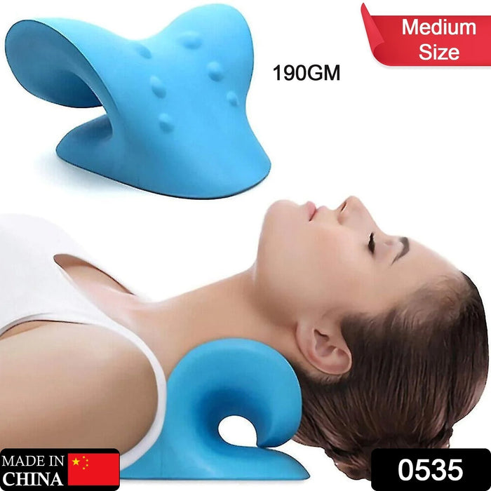 0535 Neck Relaxer | Cervical Pillow for Neck & Shoulder Pain | Chiropractic Acupressure Manual Massage | Medical Grade Material | Recommended by Orthopaedics