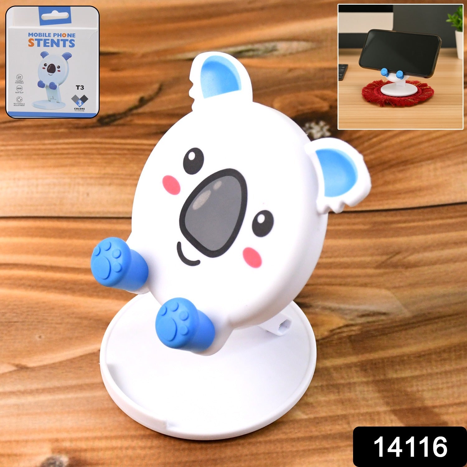 Cute Koala-Shaped Mobile Phone Holder (1 Pc)
