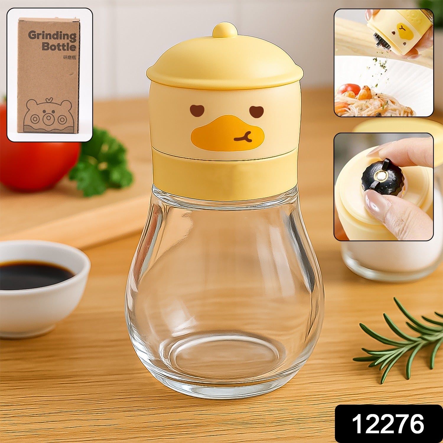 Duck Head Glass Spice Grinder (1 Pc)