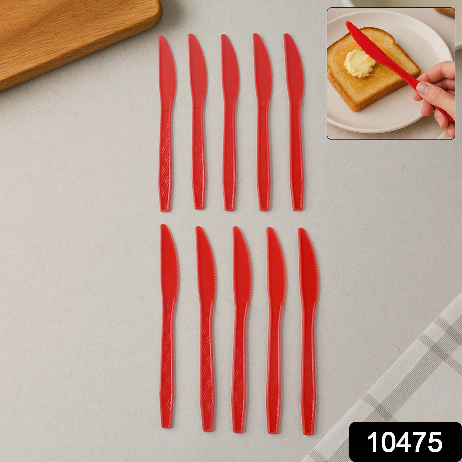 Reusable Lightweight Food-Grade Knives (10 Pc)