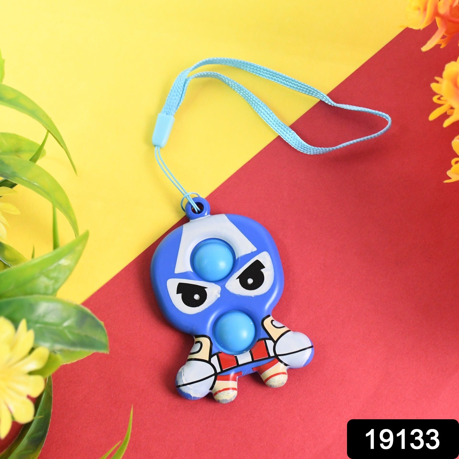 Silicone Fidget Sensory Stress Reliever Keychain Toy (1 Pc)