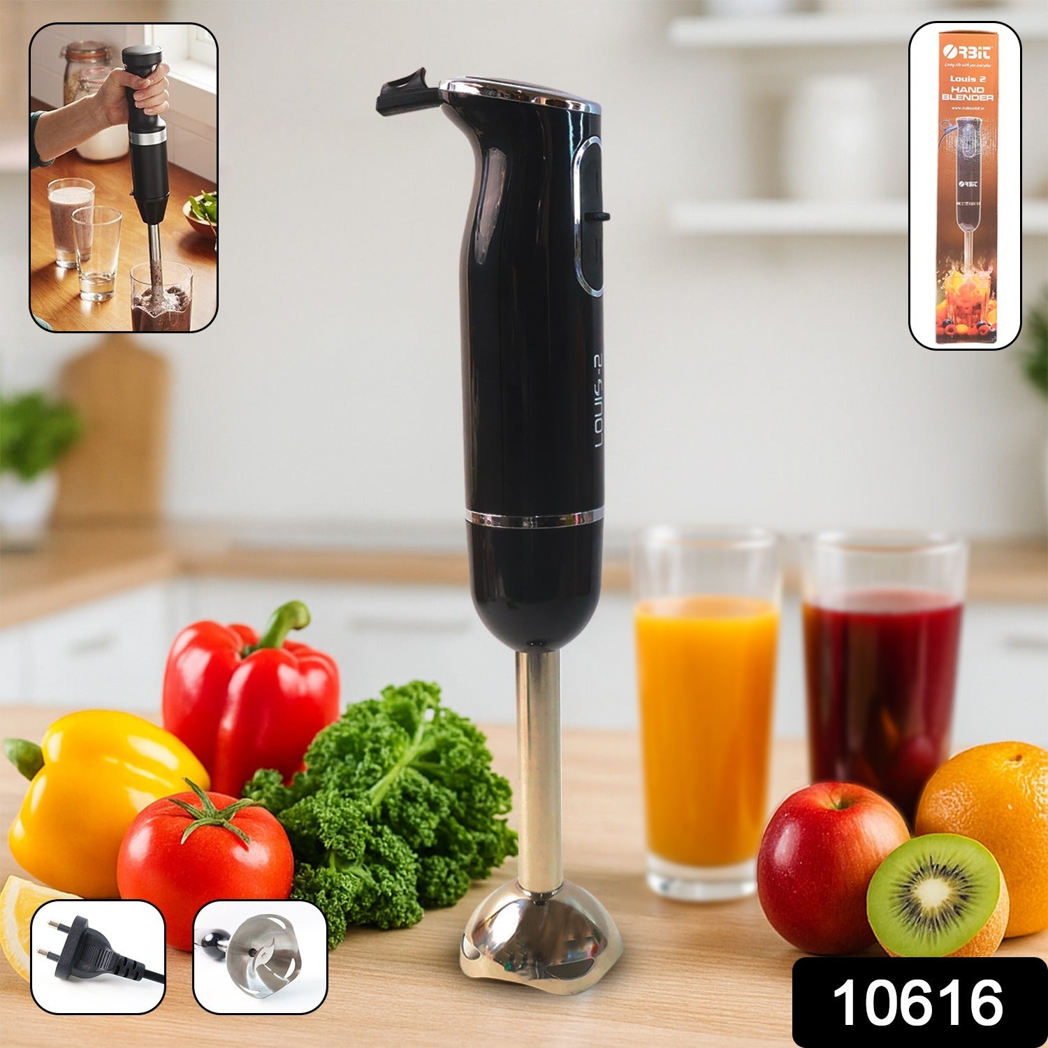 Orbit Electric Hand Blender with Stainless Steel Blade (1 Pc)