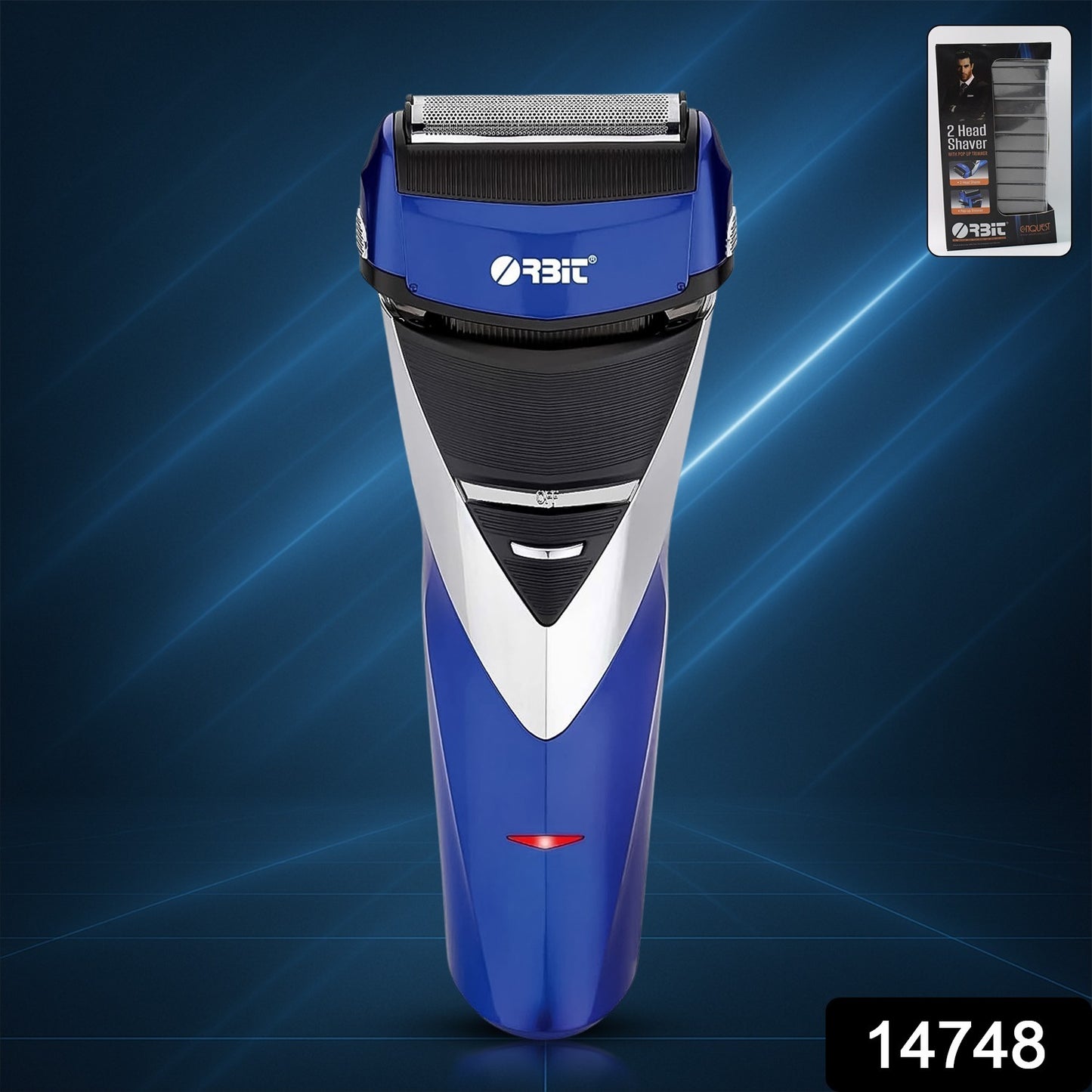 Orbit Rechargeable Electric Foil Shaver 2 Head shaver With Pop up trimmer (1 Pc)