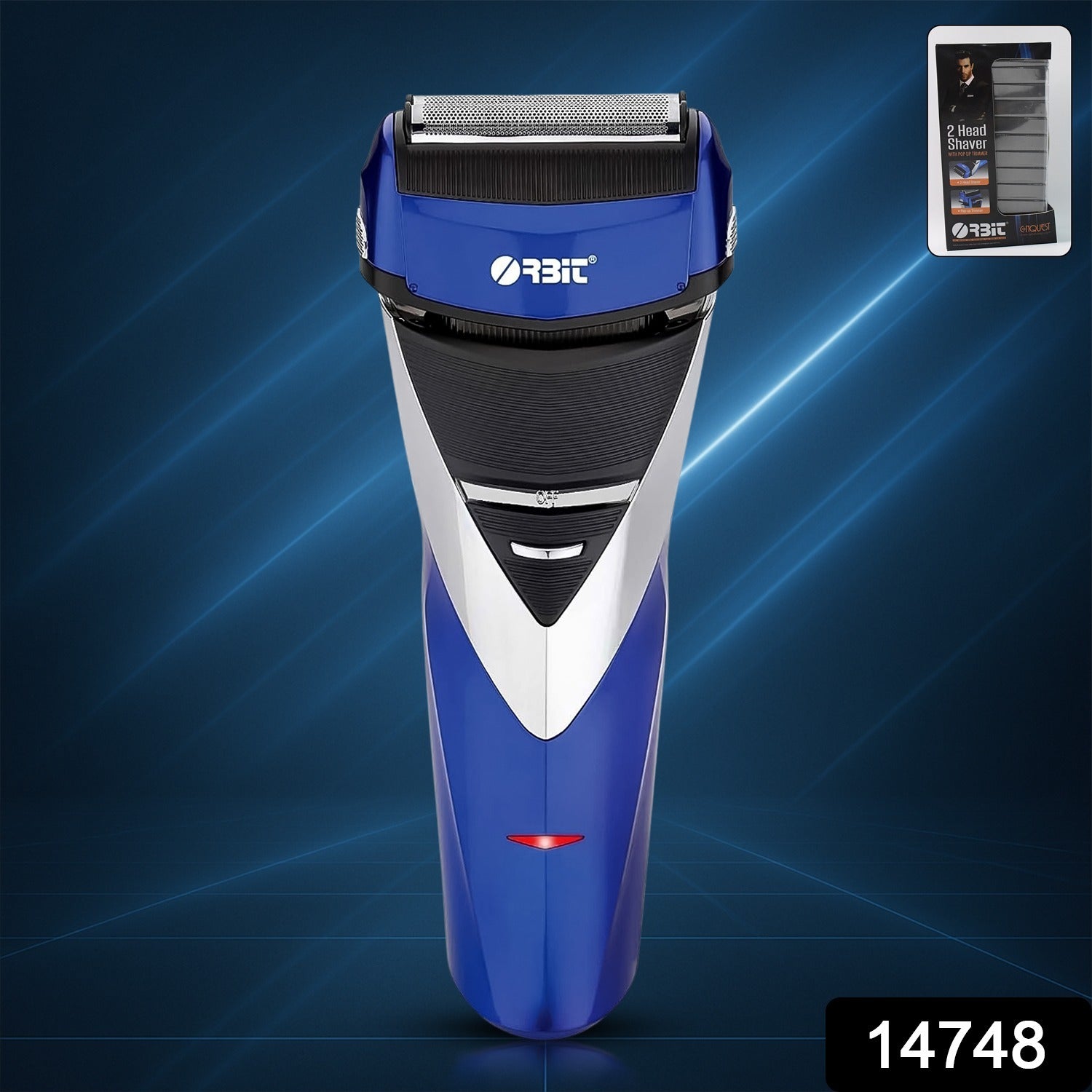 Orbit Rechargeable Electric Foil Shaver 2 Head shaver With Pop up trimmer (1 Pc)