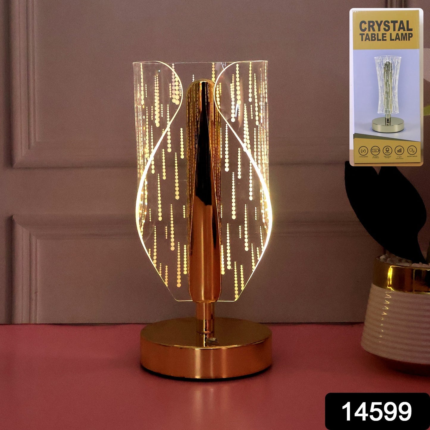 Modern Crystal LED Table Lamp (1 Pc)