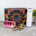 Rose Almonds Gift Hamper – Premium 2 Pc Set with Stainless Steel Bottle