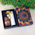 Coffee Almonds Gift Hamper – Golden Rose & Stainless Steel Bottle
