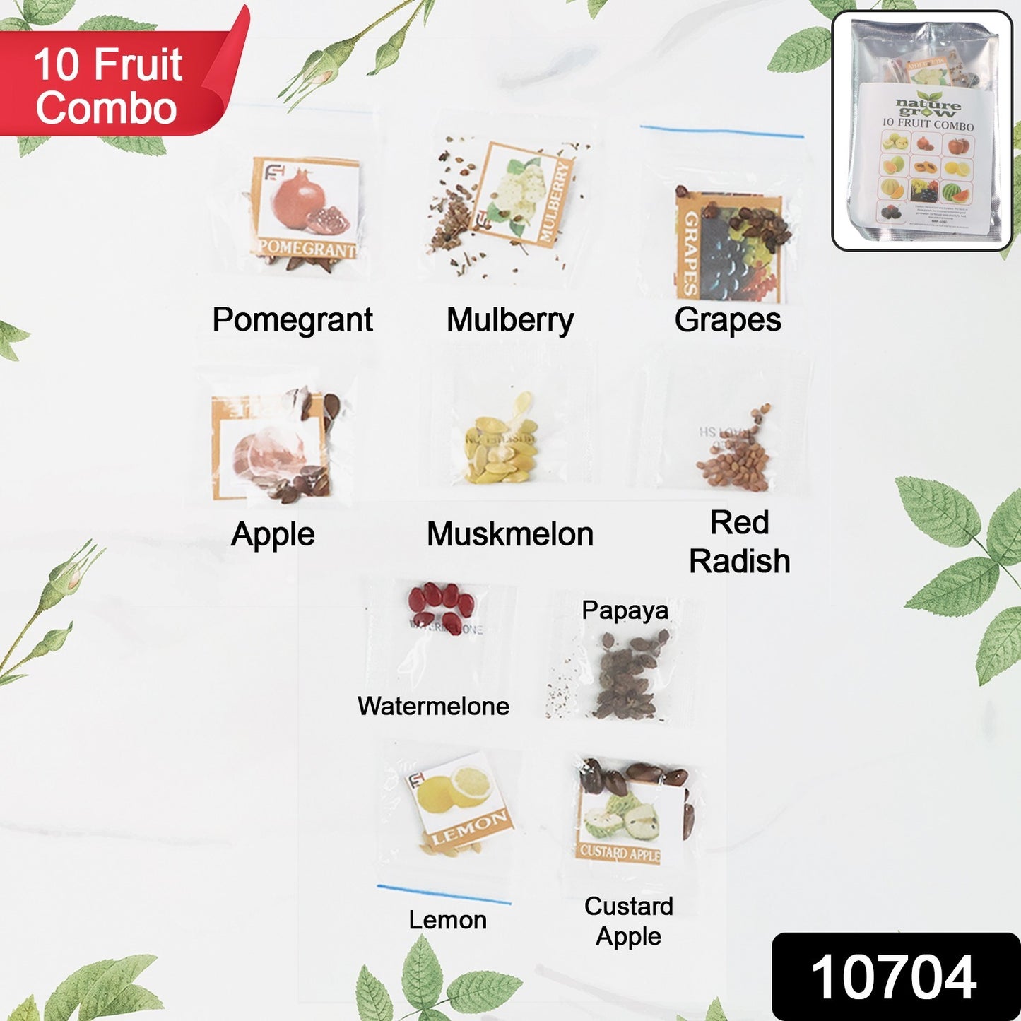 Fruit Seeds Combo Pack - (10 Pc / Set)