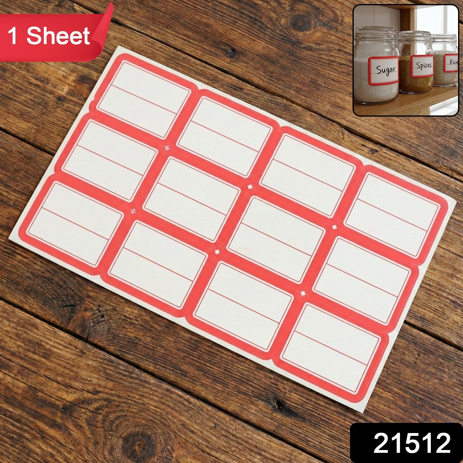 1 Sheets Self-Adhesive Label Stickers