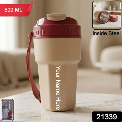 Plastic Sipmate Style Sipper Bottle 500ml side angle