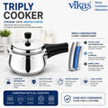 Vikas Triply Cooker Premium Kitchen Design | Safe & Efficient Cooking for Home