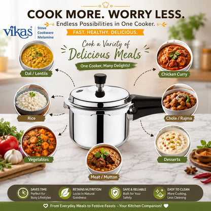 BK Triply Pressure Cooker cooking demonstration