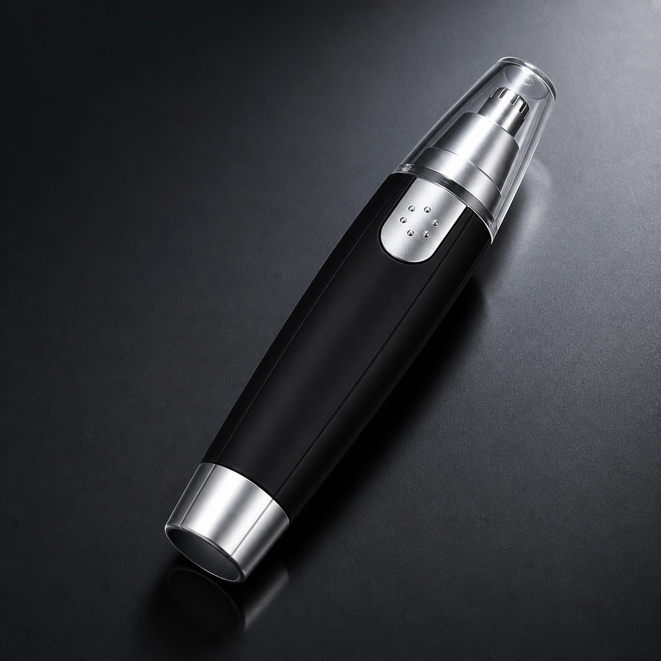 Unisex 3 in 1 Ear & Nose Hair Trimmer | Battery Operated Personal Grooming Trimmer with Rotary Cutting System, Compact Hair Remover for Nose, Ears & Facial Grooming, Portable Design (Black) - Black - Image 3