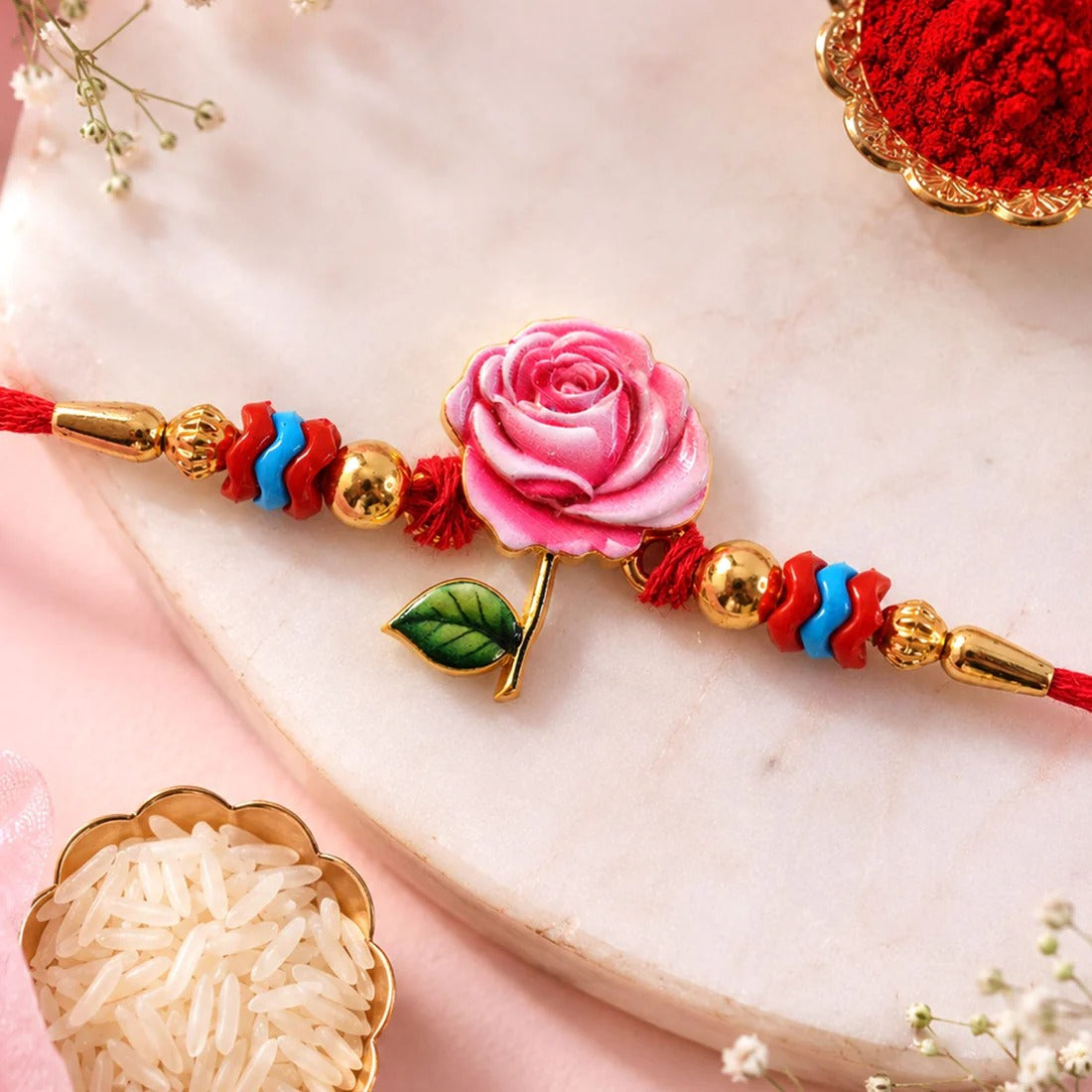Jagannath Flower Rakhi – Divine Trio Rakhi for Brother