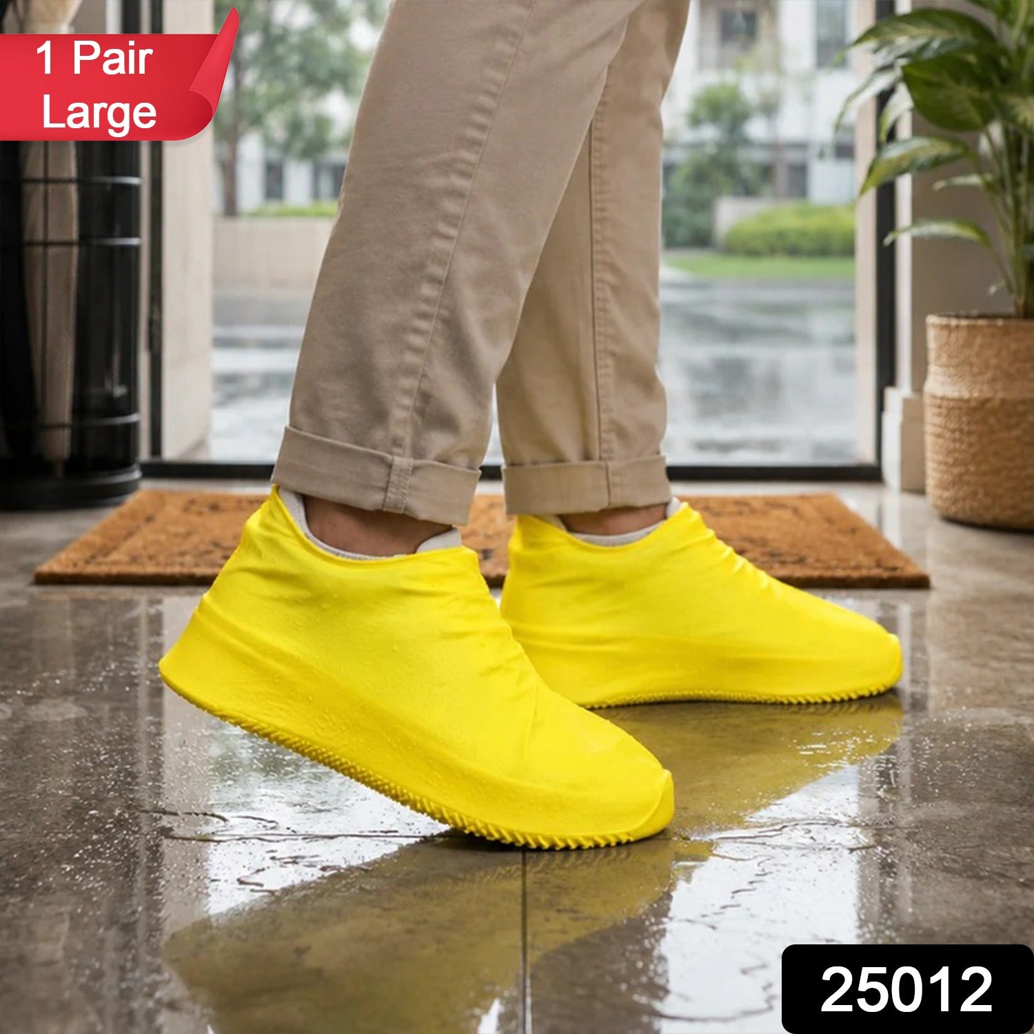Reusable Waterproof Shoe Covers Large Slip On Protective Cover (1 Pair)