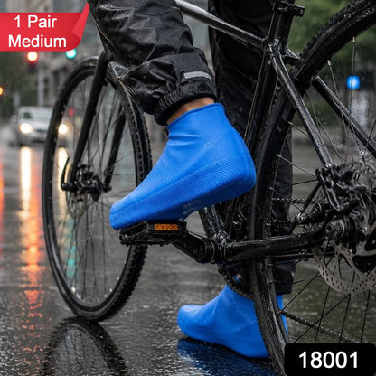 Waterproof Latex Shoe Covers Medium for Travel and Monsoon (1 Pair)