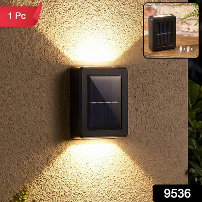 Sensor Solar LED Wall Light Up Down Beam Outdoor Garden Lamp (1 Pc)